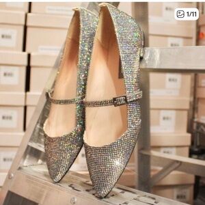 SJP by Sarah Jessica Parker Silver Mary Jane Flats